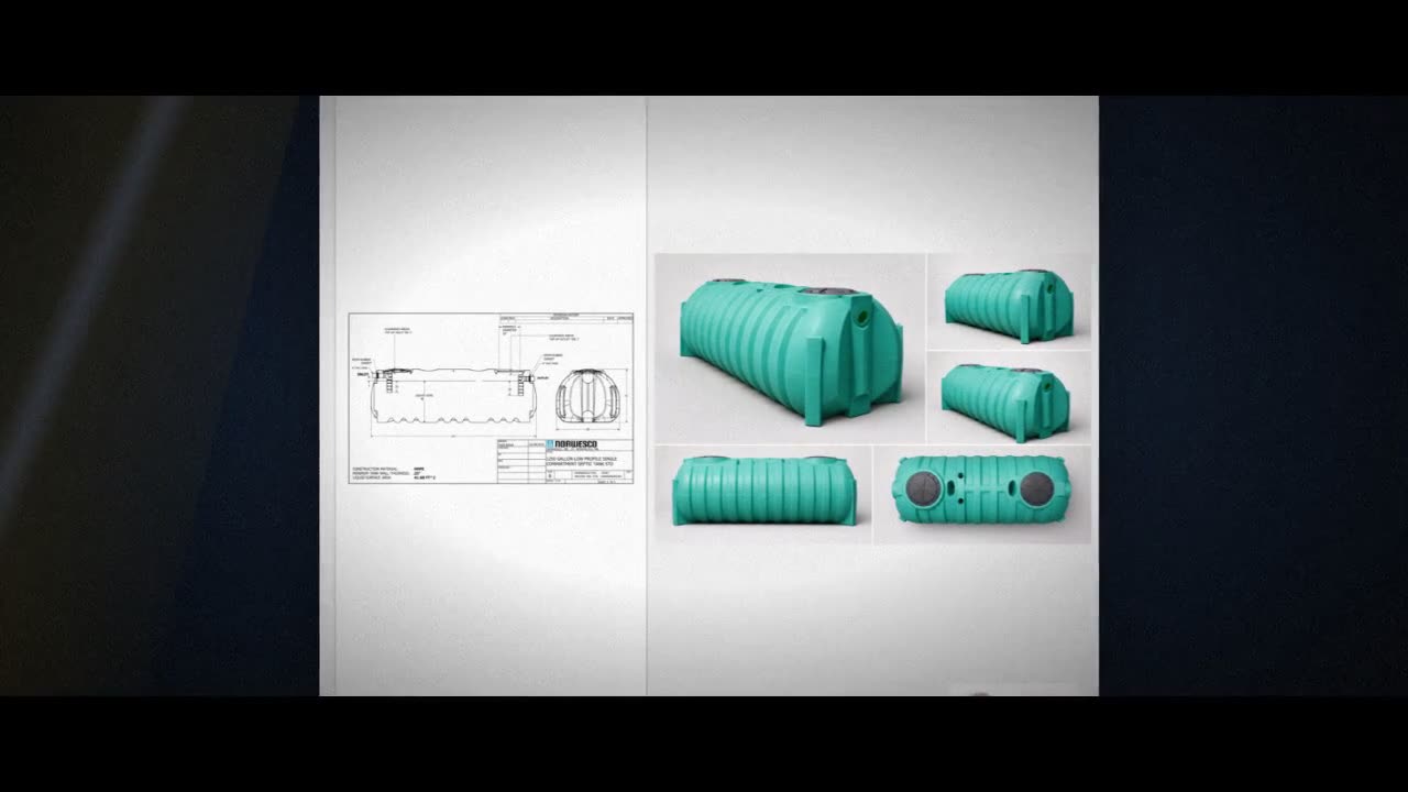 Norwesco 1250 Gallon Plastic One Compartment Septic Tank with Loose Pl video