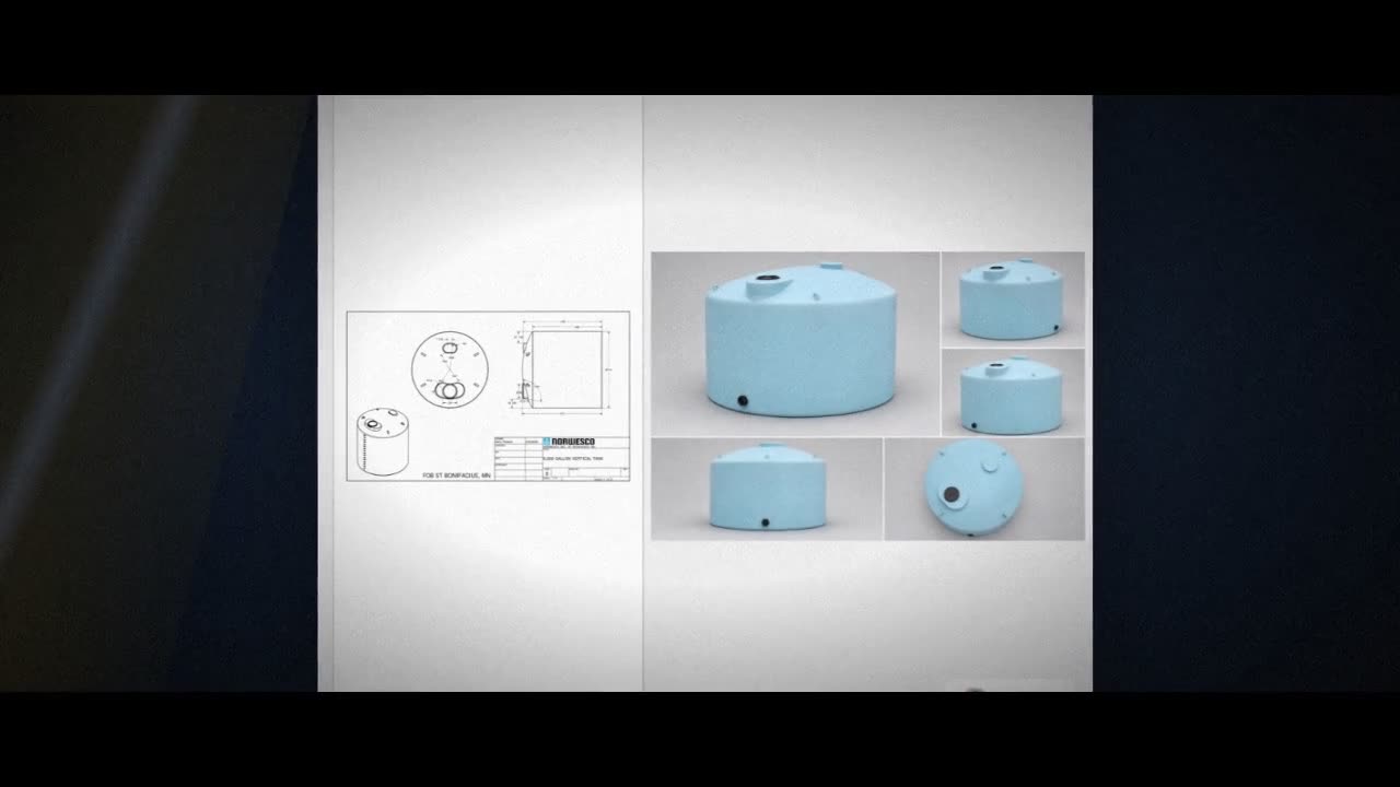 Norwesco 9000 Gallon HDPE Vertical Liquid Storage Tank video