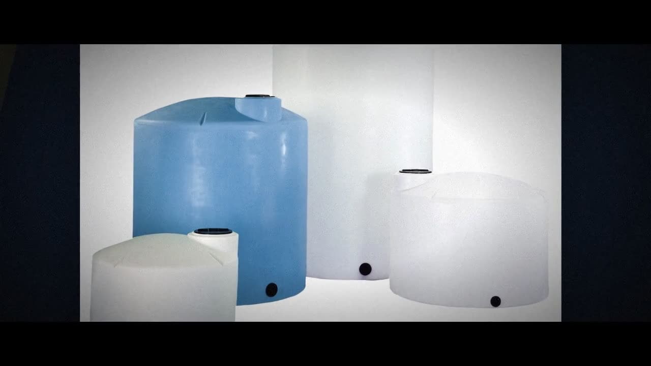 Norwesco 300 Gallon 30 Degree Cone Bottom Tank with Poly Stand in Blac video