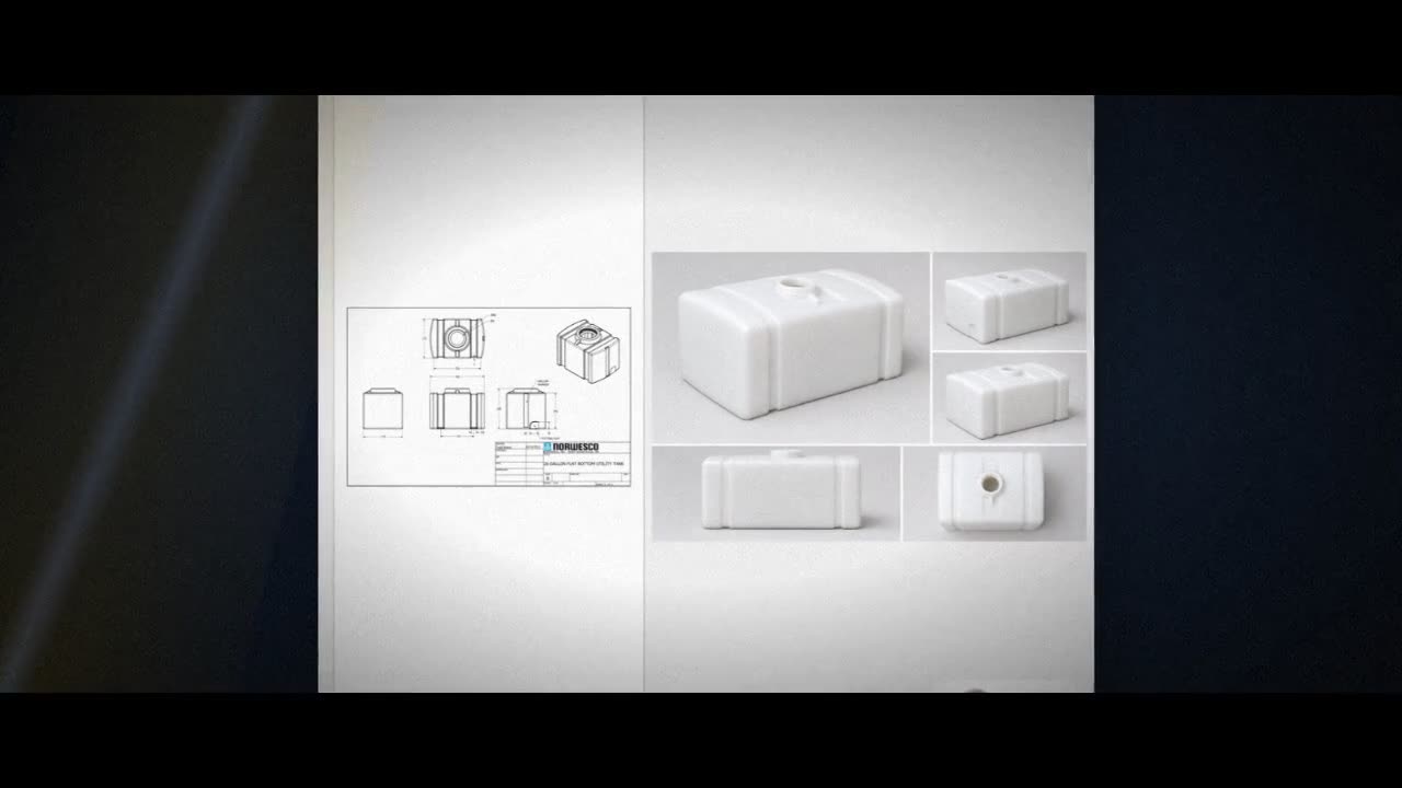 Norwesco 26 Gallon Plastic Portable Flat Bottom Utility Tank in White video