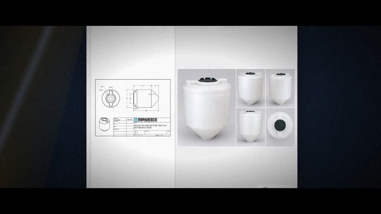 160 Gallon 45 Degree Cone Bottom Tank video