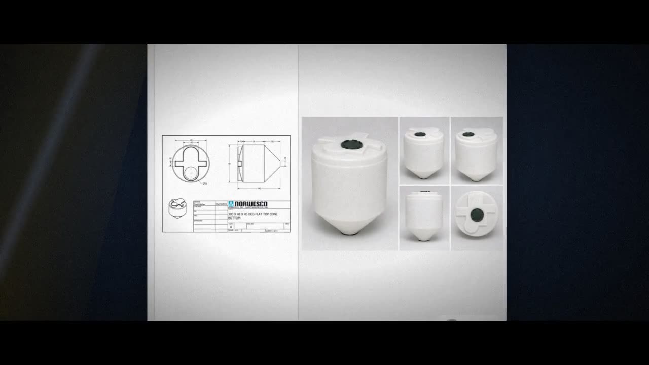 300 Gallon 45 Degree Cone Bottom Tank video