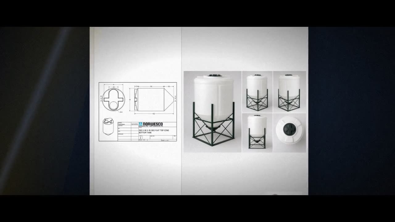 500 Gallon 30 Degree Cone Bottom Tank video