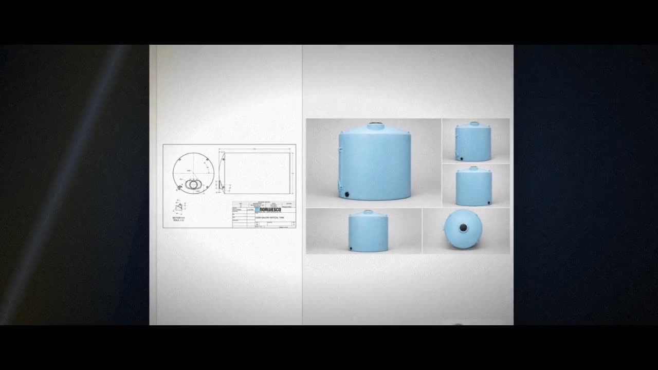 Norwesco 15500 Gallon Vertical Liquid Storage Tank in Blue video