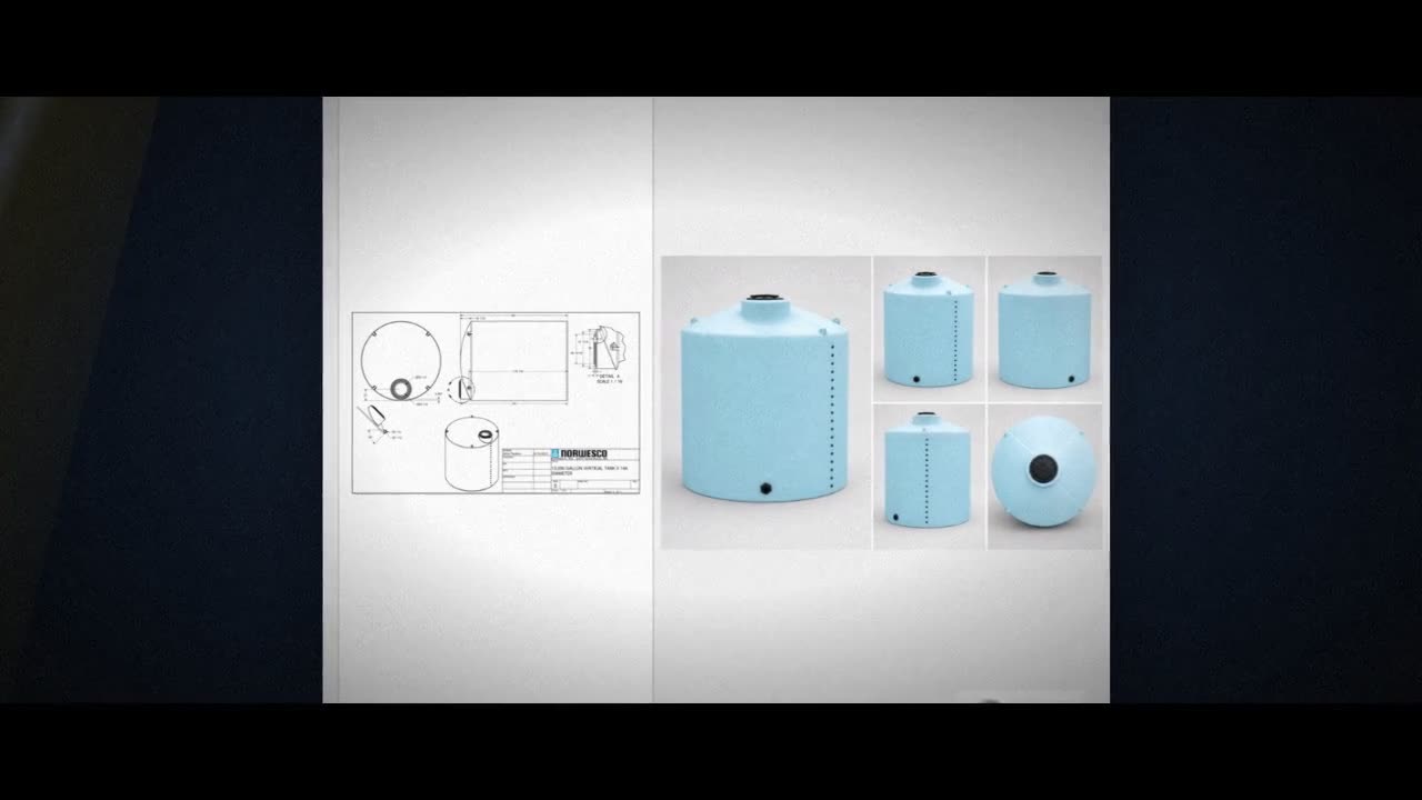 Norwesco 13000 Gallon HDPE Vertical Liquid Storage Tank video