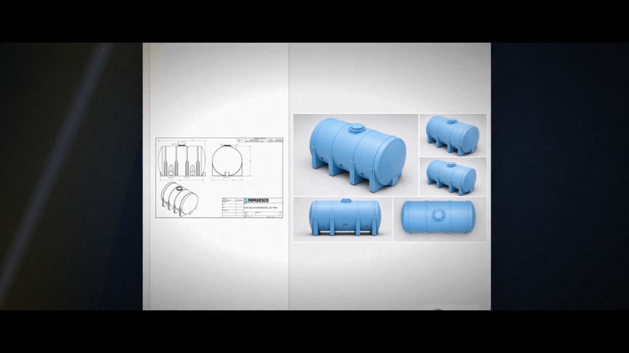 Norwesco 3725 Gallon HDPE Horizontal Leg Tank video