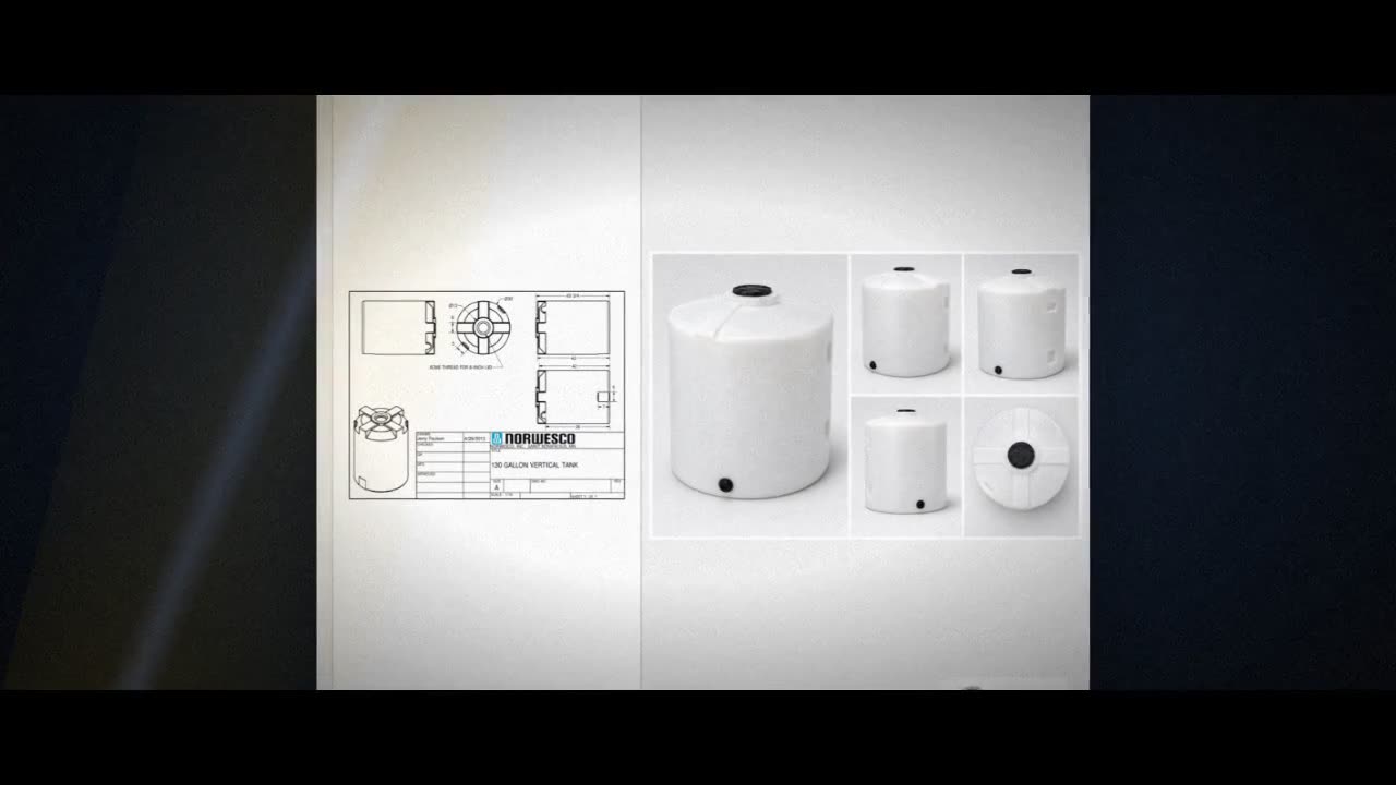 130 Gallon Vertical Liquid Storage Tank - Natural White (32" x 46") video