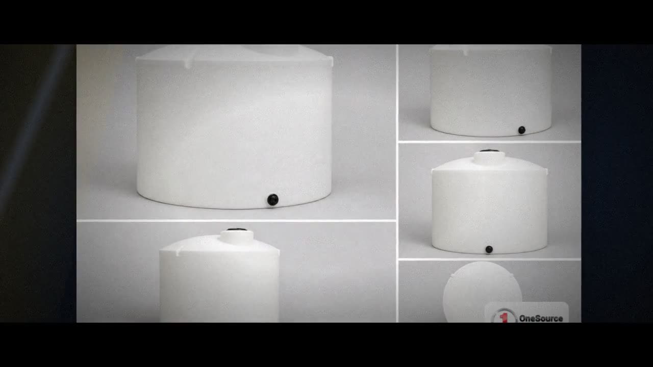 1000 Gallon Vertical Liquid Storage Tank - Natural White (72" x 66") video