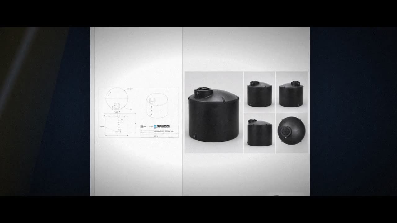 1000 Gallon Plastic Water Storage Tank - Black (72" x 66") video