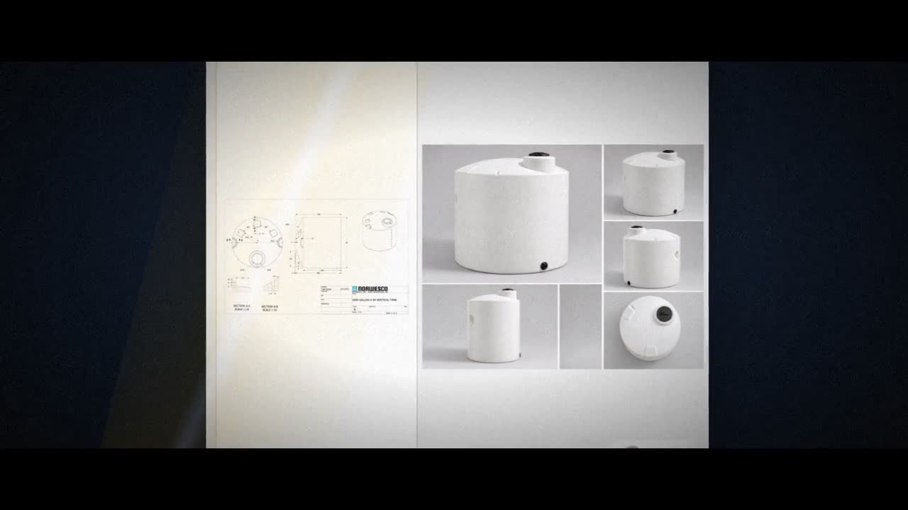 2000 Gallon Vertical Liquid Storage Tank - Natural White (90" x 84") video