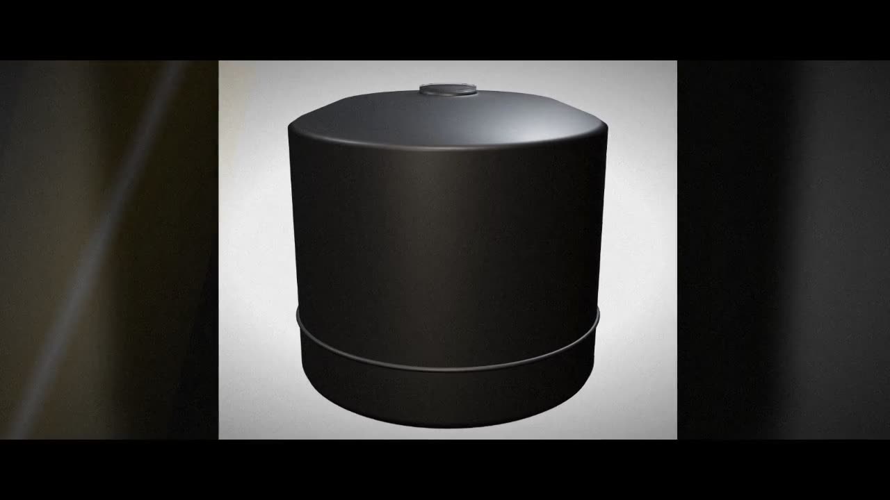 2000 Gallon Plastic Water Storage Tank - Black (90" x 84") video
