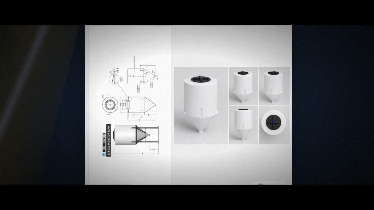 110 Gallon Full Drain Cone Bottom Inductor Tank video
