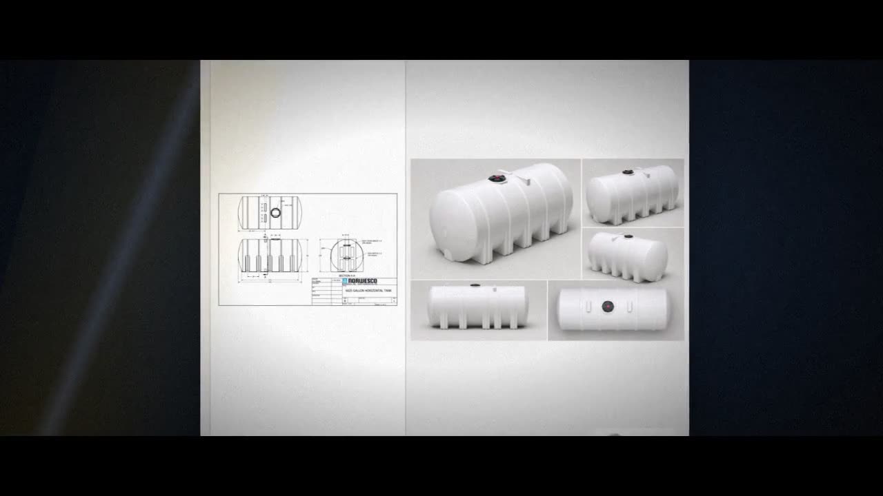 Norwesco 6025 Gallon Horizontal Leg Tank in White video