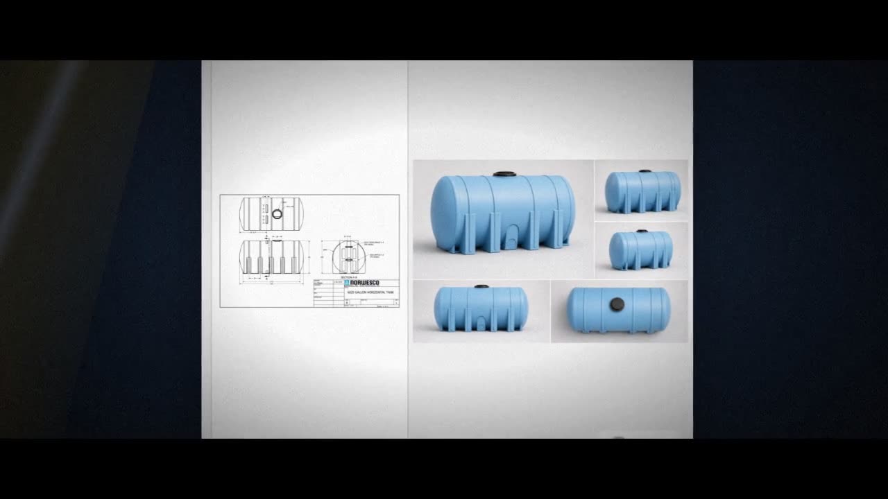 Norwesco 6025 Gallon HDPE Horizontal Leg Tank in Blue video