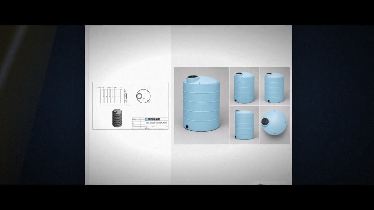 Norwesco 1250 Gallon HDPE Vertical Liquid Storage Tank video
