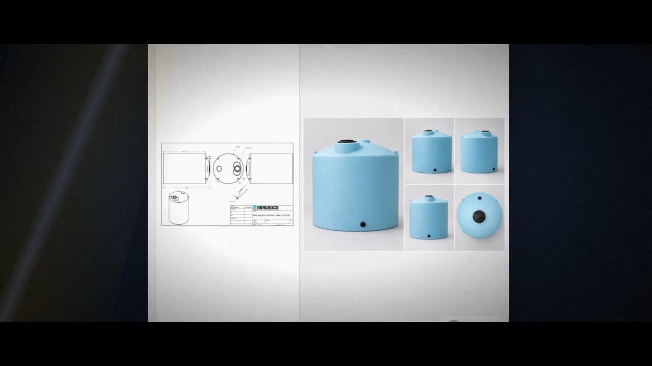 Norwesco 8400 Gallon Vertical Liquid Storage Tank in Blue video