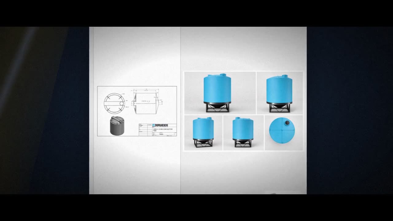 Norwesco 10000 Gallon 15 Degree HDPE Vertical Cone Bottom Tank video