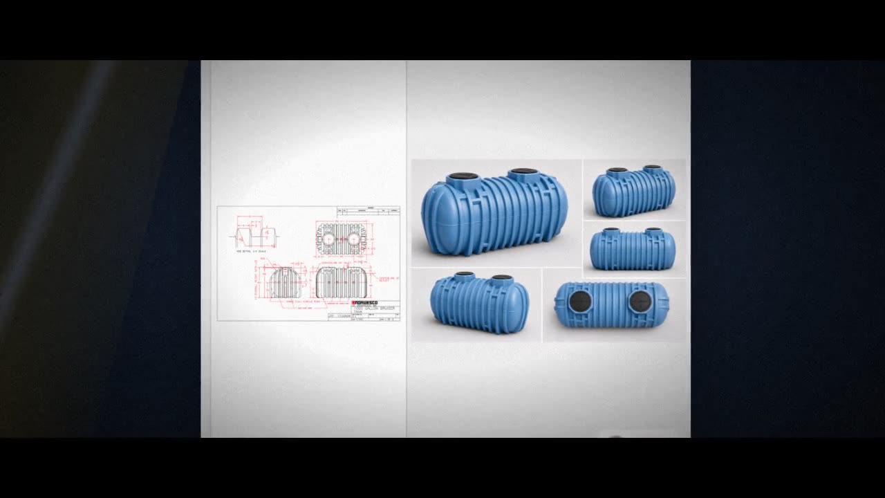 Norwesco 1000 Gallon Plastic Multi-Use Underground Liquid Storage Tank video