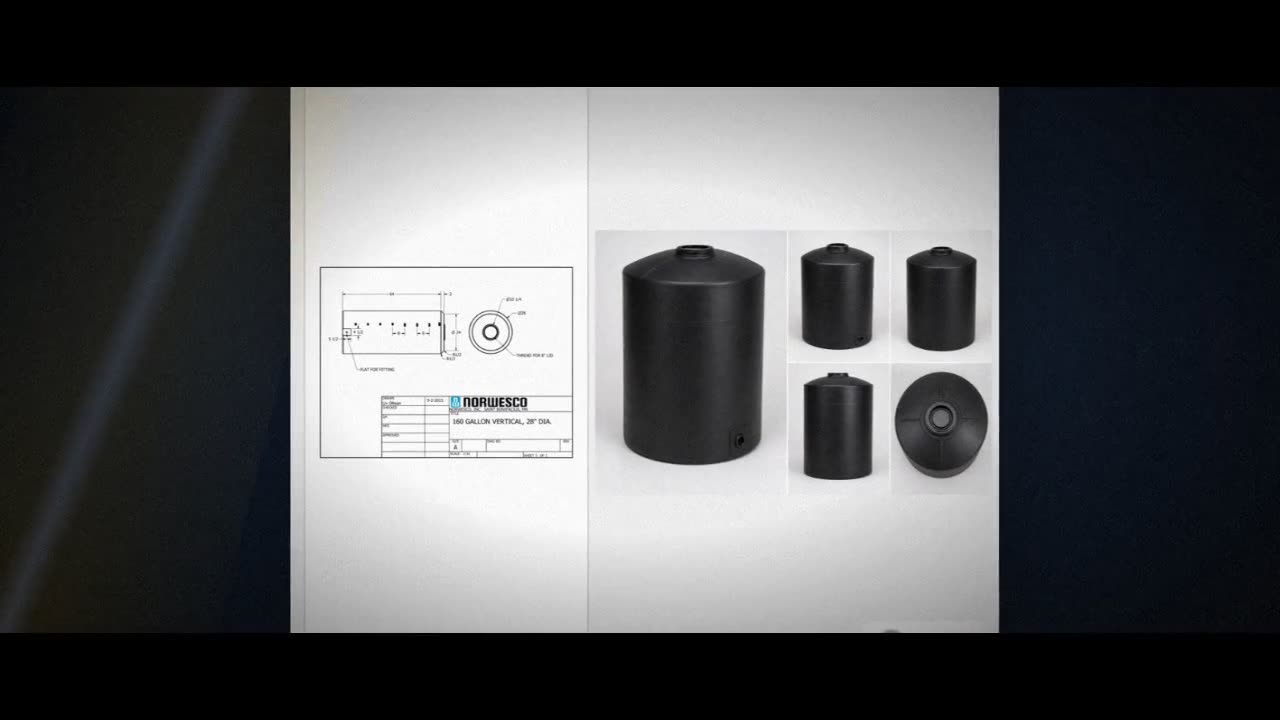 160 Gallon Black Vertical Storage Tank video