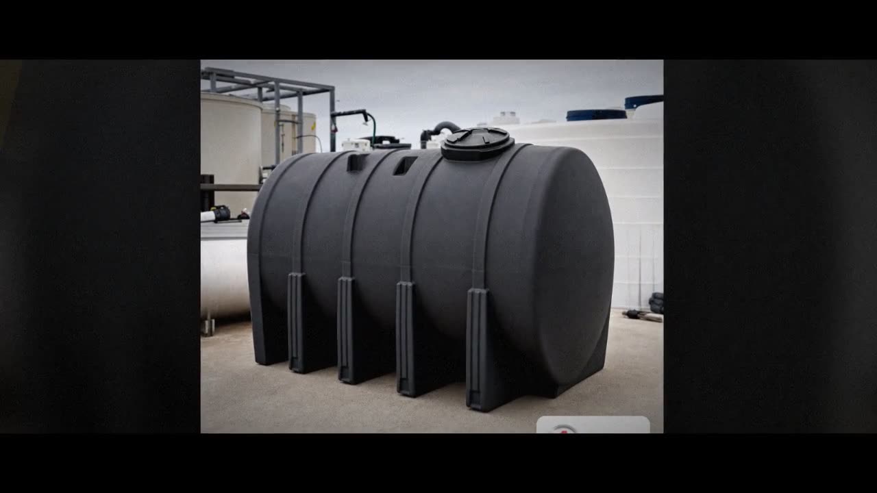 Norwesco 3250 Gallon HDPE Horizontal Leg Tank in Black video