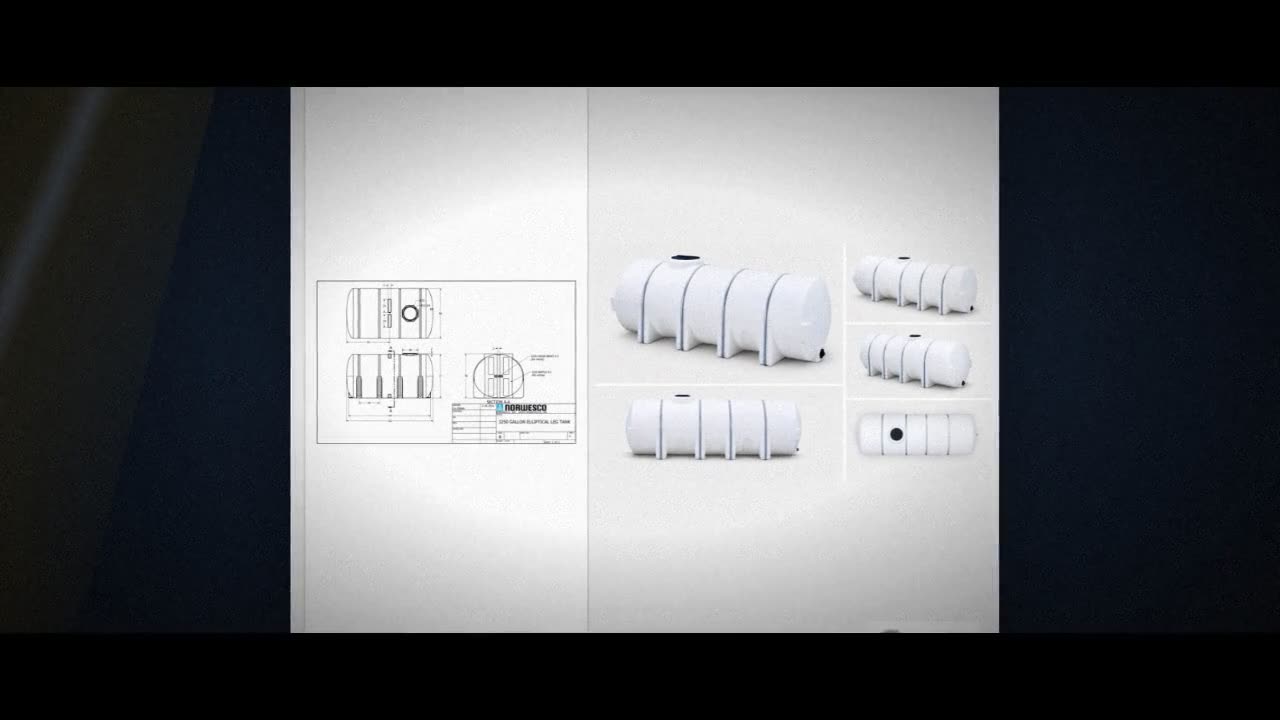 Norwesco 3250 Gallon HDPE Horizontal Leg Tank video