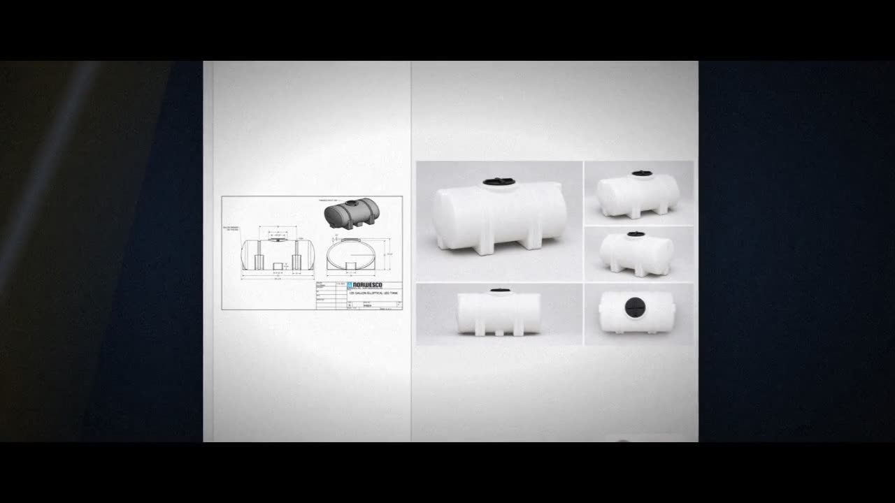 Norwesco 135 Gallon Horizontal Elliptical Leg Tank in White video