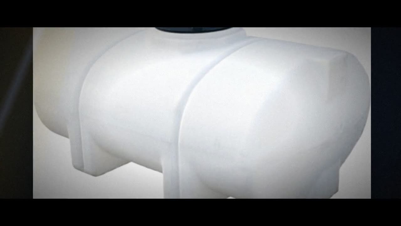 Norwesco 235 Gallon Plastic Horizontal Elliptical Leg Tank in White video