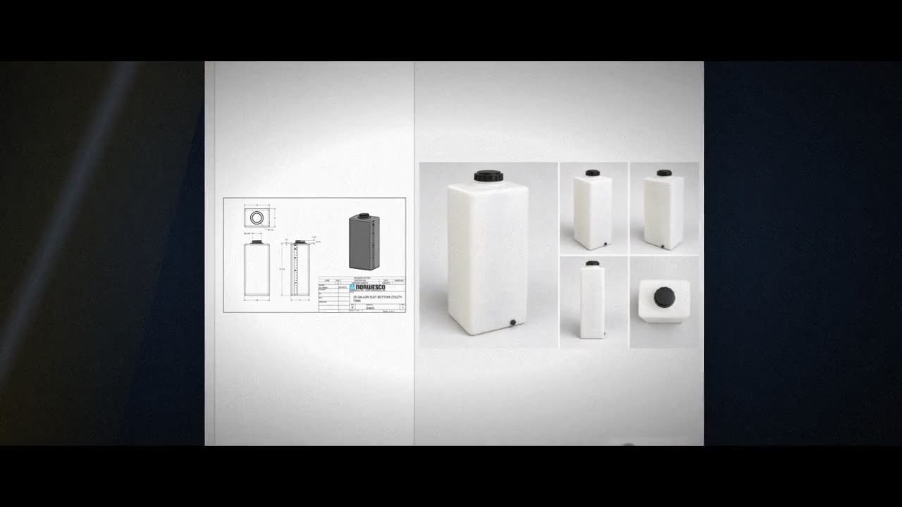 Norwesco 20 Gallon Plastic Portable Flat Bottom Utility Tank in White video