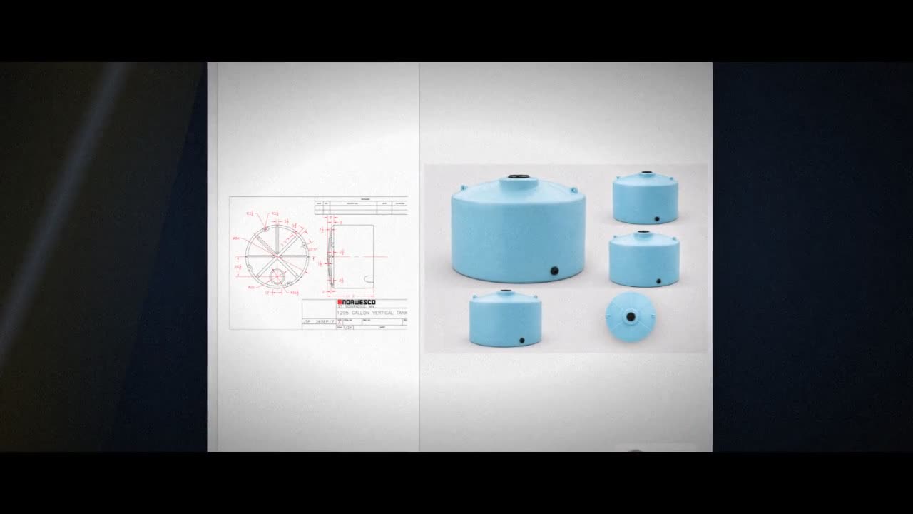 Norwesco 1295 Gallon HDPE Vertical Liquid Storage Tank video
