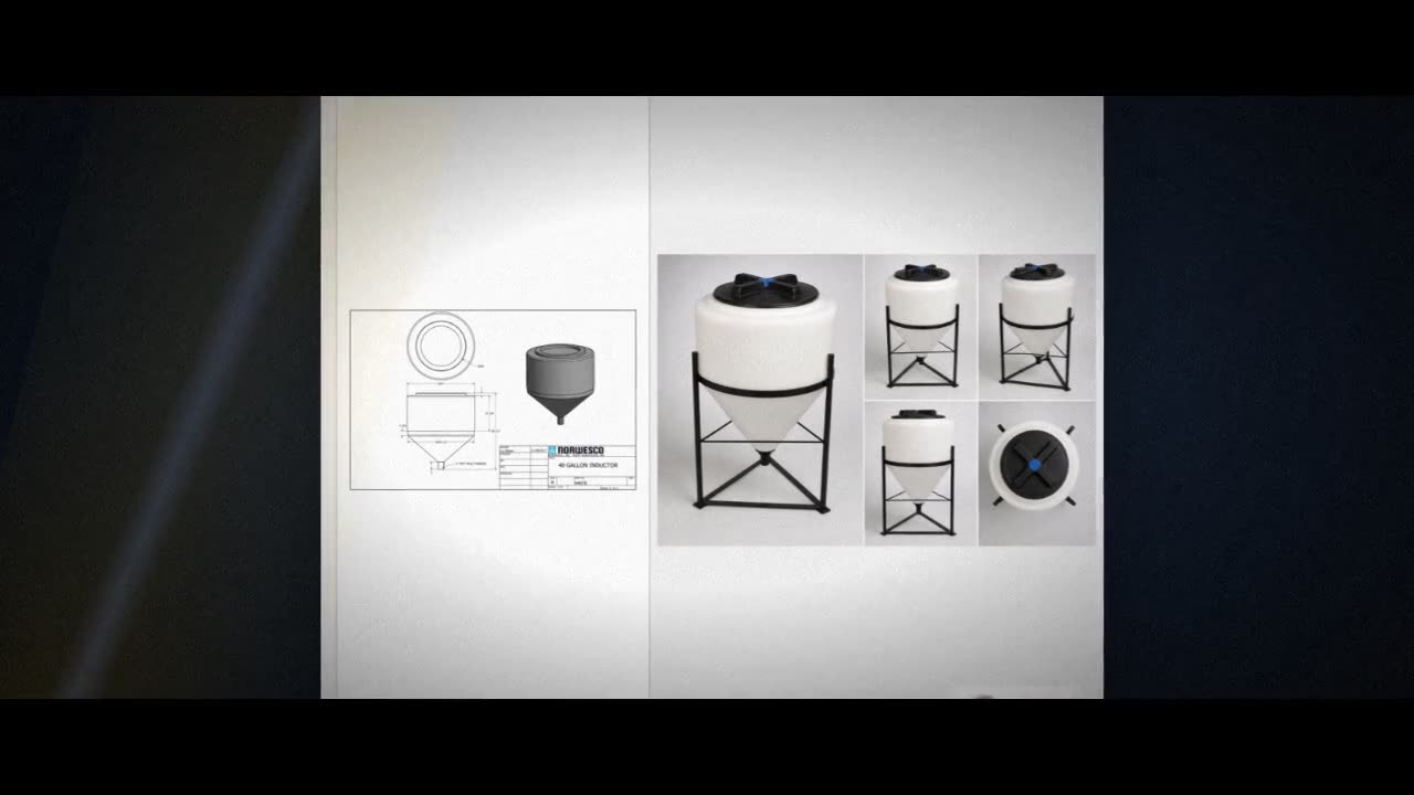 40 Gallon 40 Degree Cone Bottom Inductor Tank video