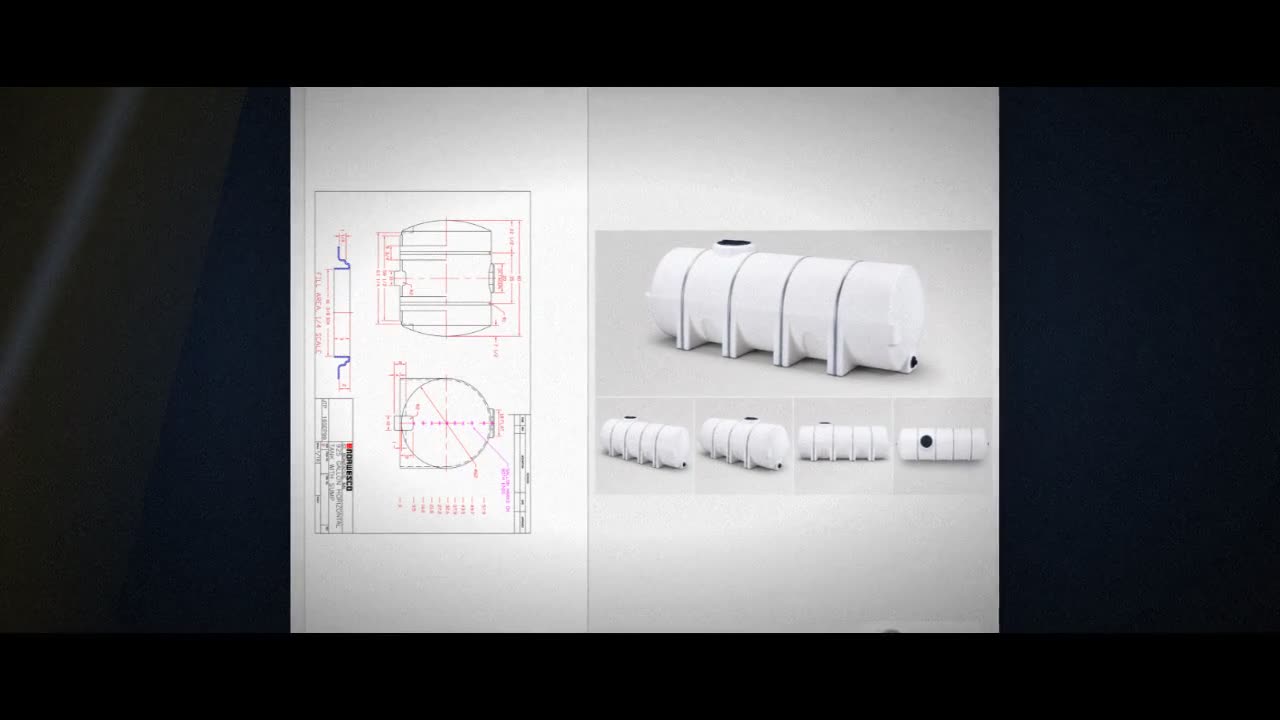 Norwesco 925 Gallon Horizontal Leg Tank with Sump Bottom in White video