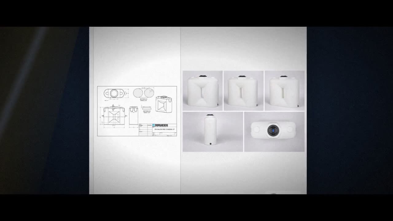 250 Gallon Doorway Water Tank - White (25" x 54") video