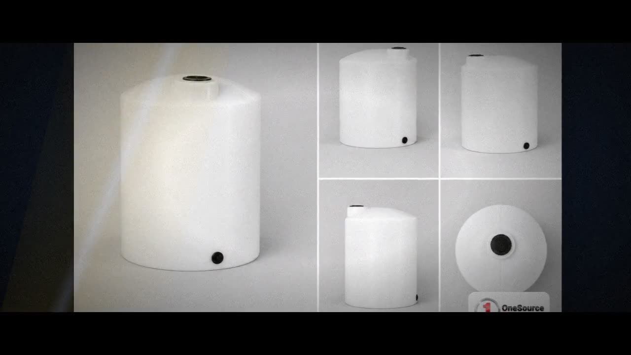 200 Gallon Vertical Liquid Storage Tank - Natural White video