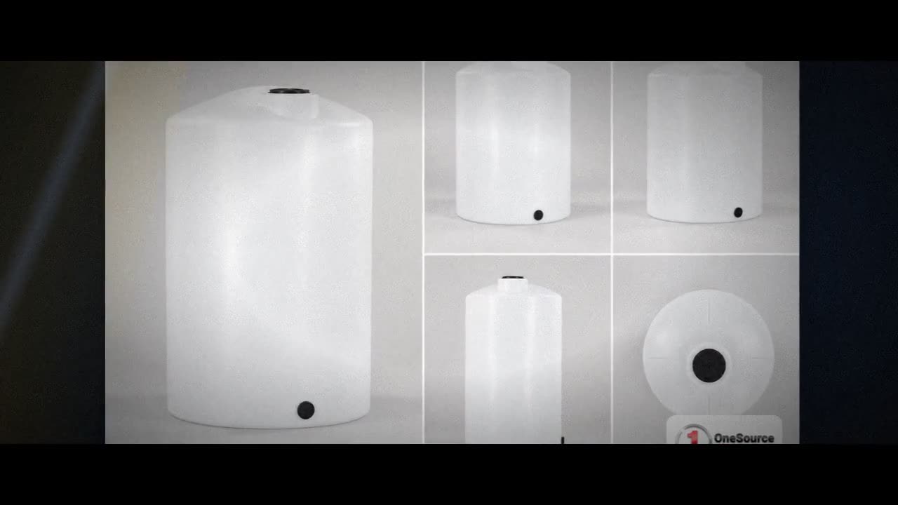 250 Gallon Vertical Liquid Storage Tank - Natural White video