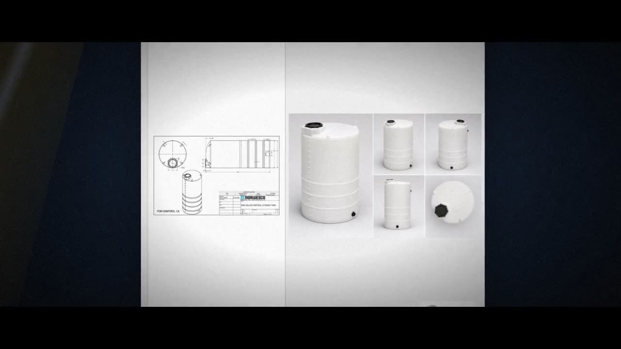 2000 Gallon Vertical Liquid Storage Tank - Natural White (64" x 152") video