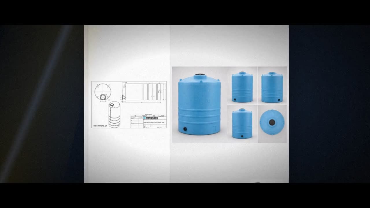 Norwesco 2000 Gallon Vertical Liquid Storage Tank in Blue video