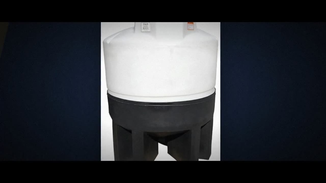 300 Gallon 30 Degree Cone Bottom Tank with Poly Stand video