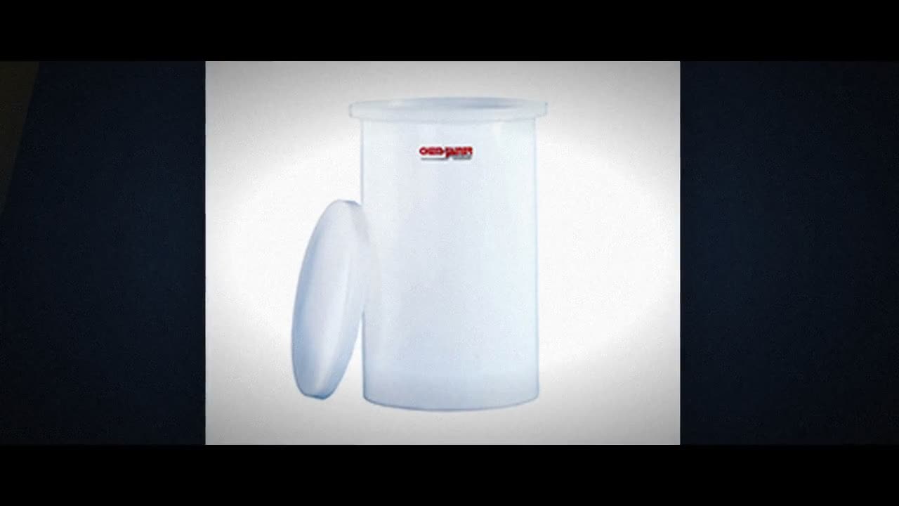 Chem-Tainer 18 Gallon Plastic Open Top Batch Storage Tank with Lid in  video
