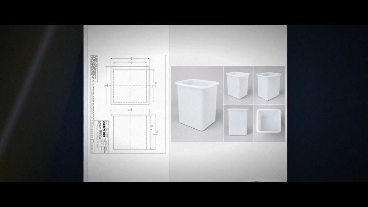 Chem-Tainer 90 Gallon Polypropylene Open Top Batch Storage Tank video