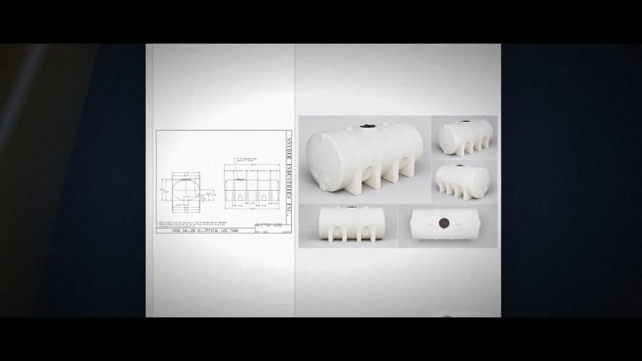 Snyder Industries 1650 Gallon Plastic Horizontal Leg Tank with Securin video