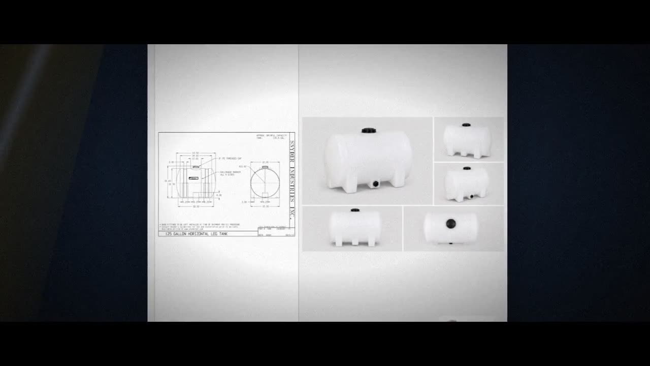 Snyder Industries 125 Gallon Plastic Horizontal Leg Tank video