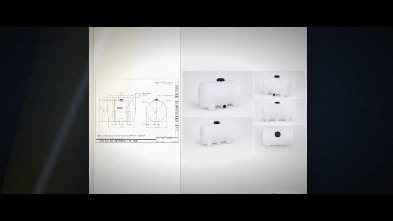 Snyder Industries 225 Gallon Plastic Horizontal Leg Tank video