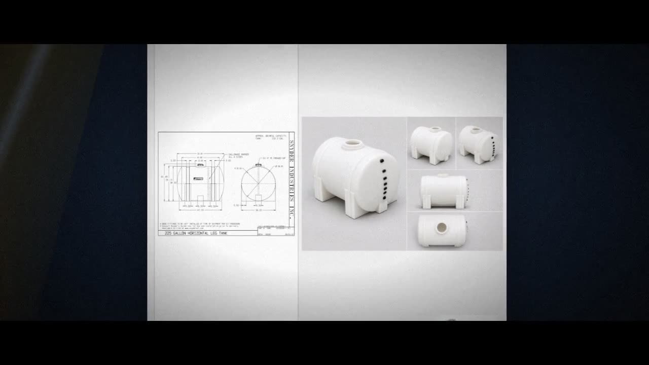 Snyder Industries 225 Gallon Plastic Horizontal Leg Tank in White video