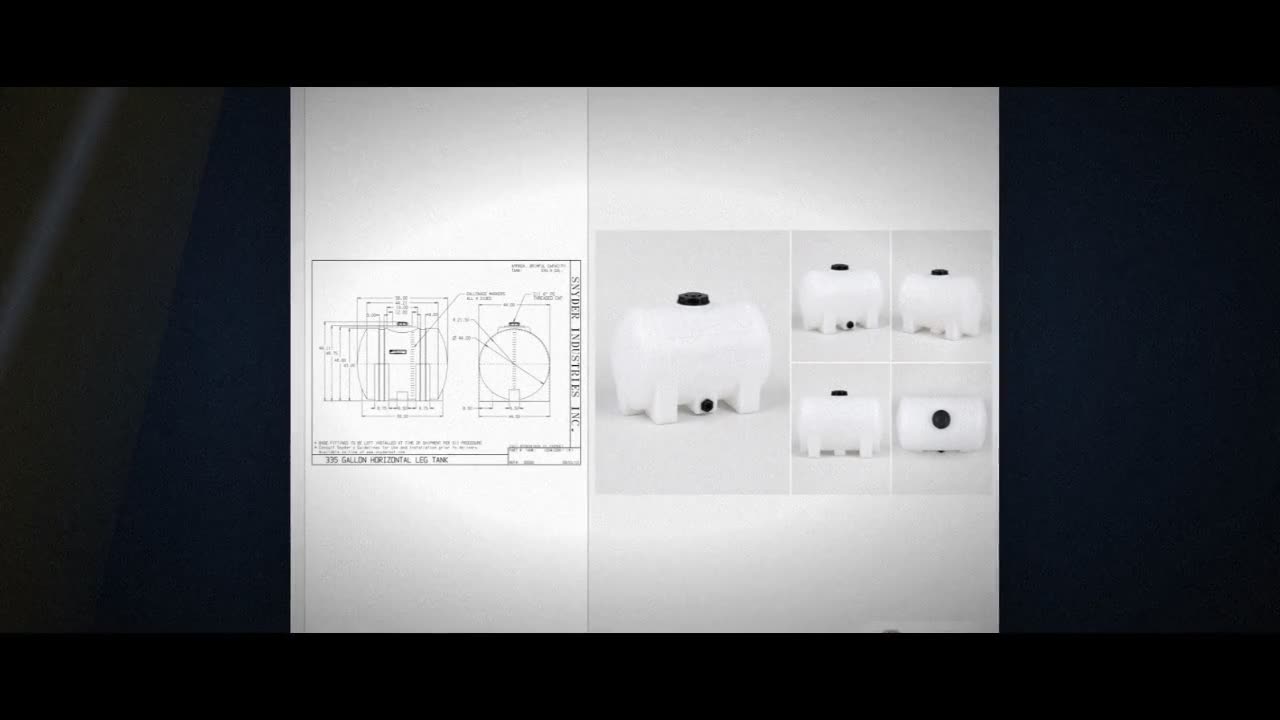 Snyder Industries 335 Gallon Plastic Horizontal Leg Tank video