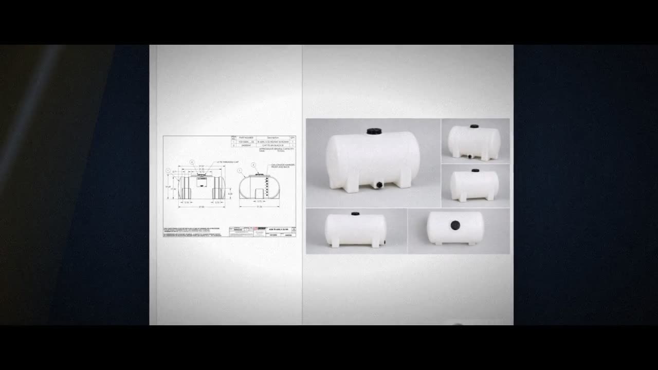 Snyder Industries 65 Gallon Plastic Horizontal Leg Tank in White video