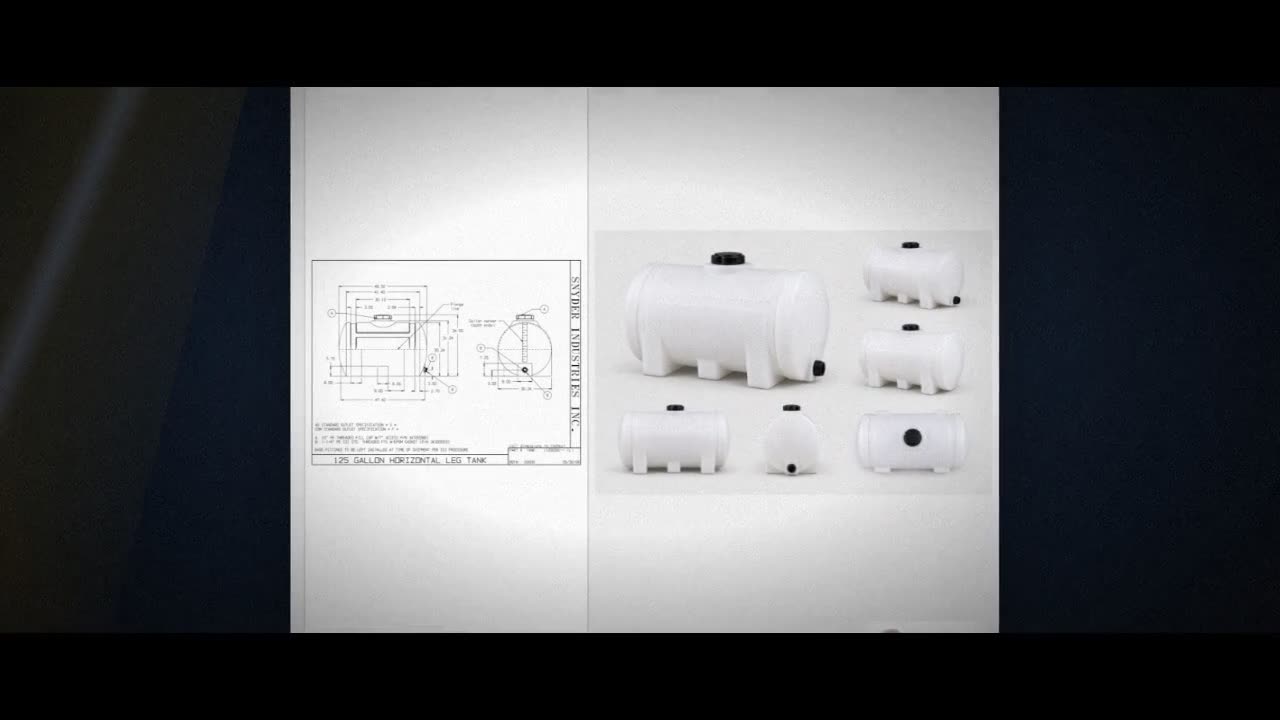 Snyder Industries 125 Gallon Plastic Horizontal Leg Tank video