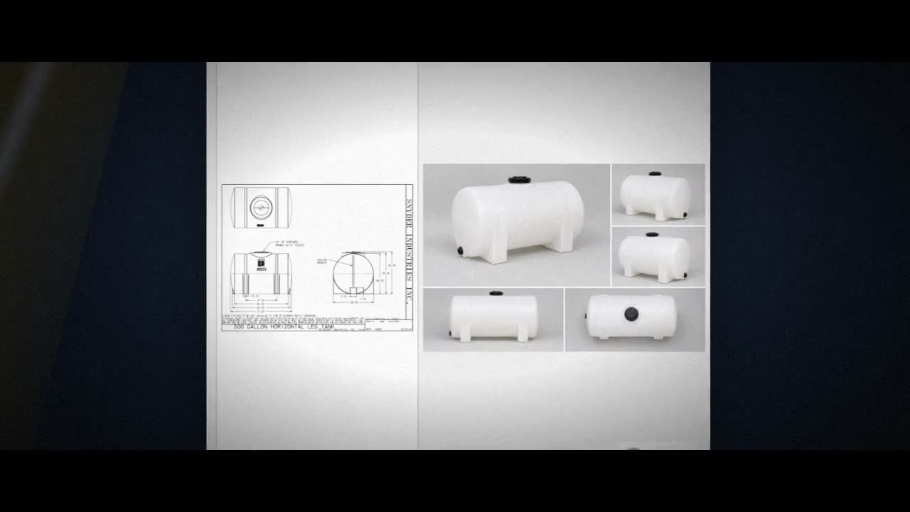 Snyder Industries 500 Gallon Plastic Horizontal Leg Tank in White video
