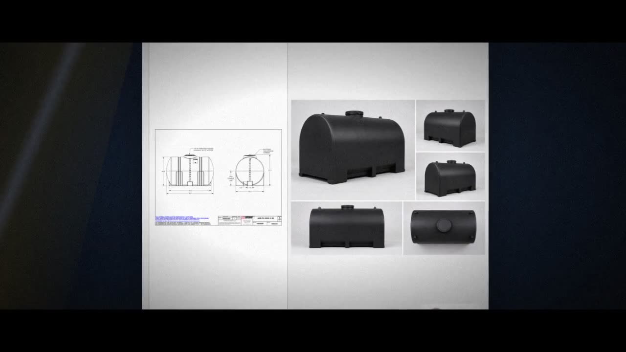 Snyder Industries 535 Gallon Plastic Horizontal Leg Tank in Black video