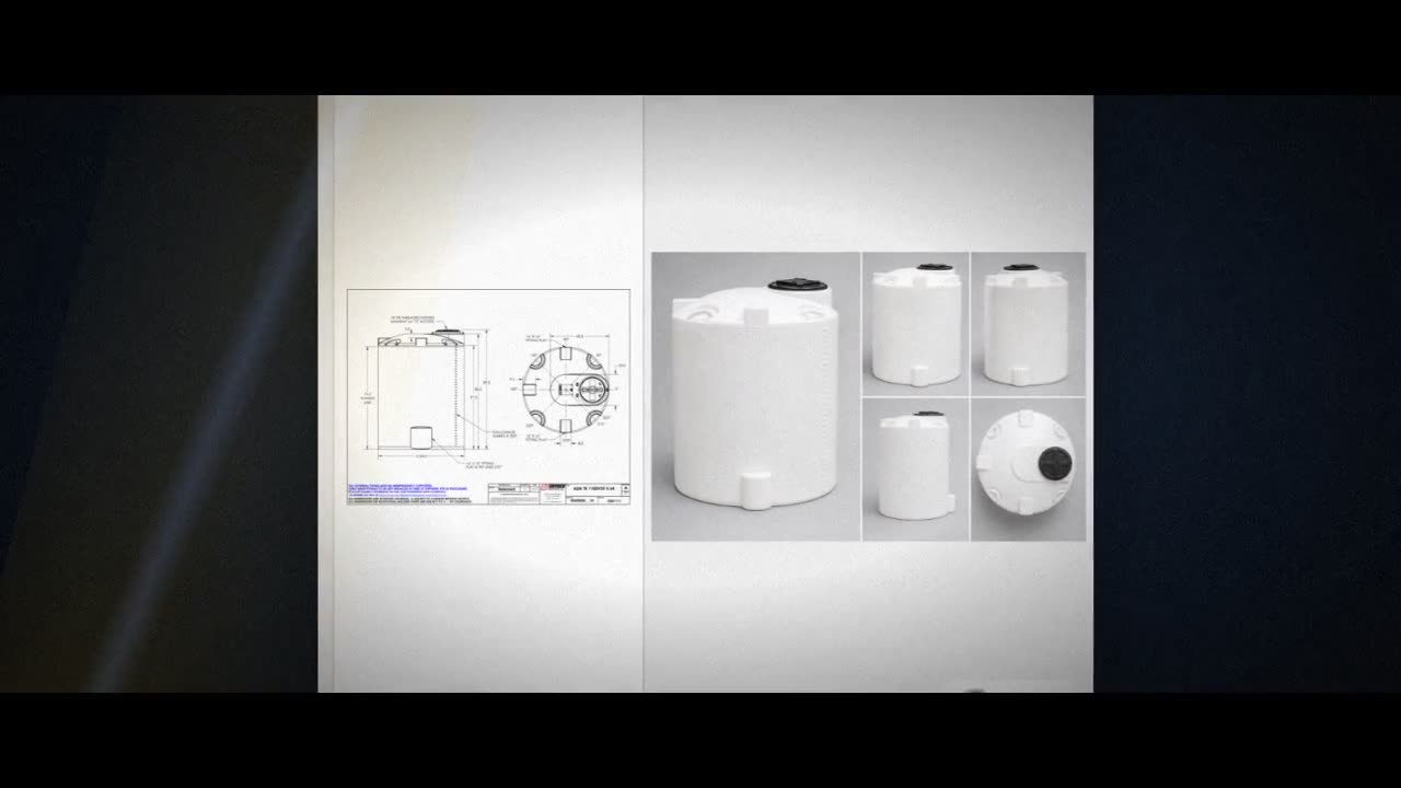 Snyder Industries 1100 Gallon HDPE Vertical Liquid Storage Tank with A video
