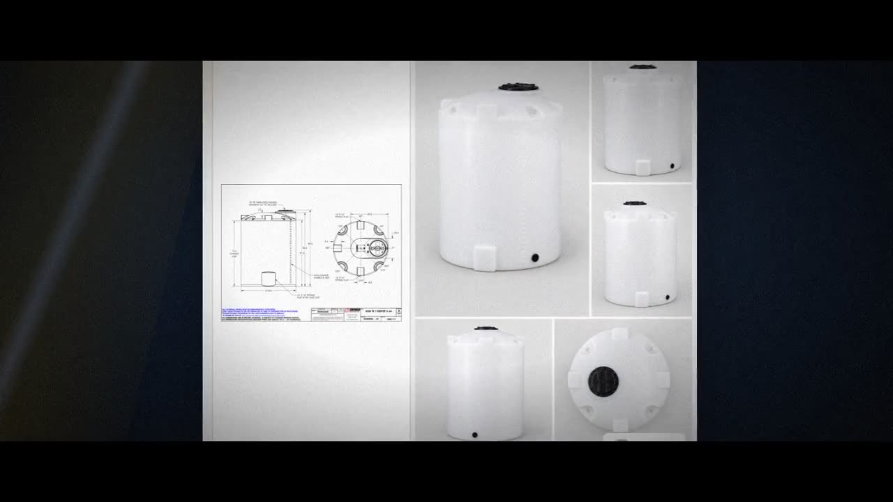 Snyder Industries 1100 Gallon HDPE Vertical Chemical Storage Tank in W video